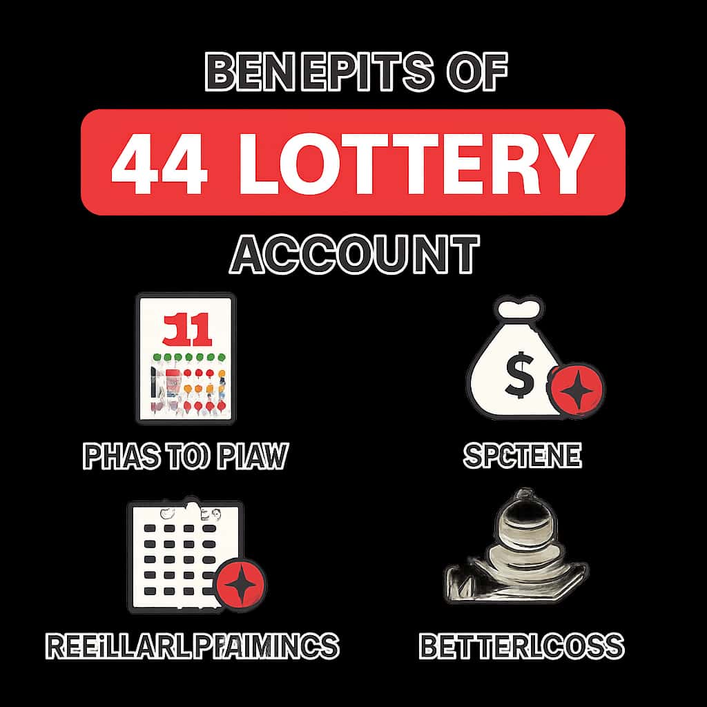 Diagram showcasing the benefits of a 44 Lottery account.