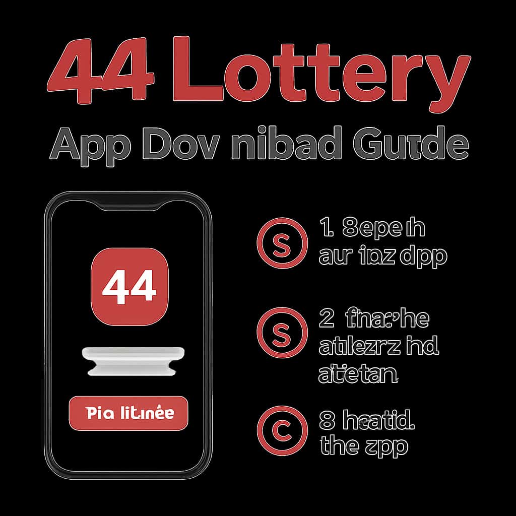 Diagram illustrating the installation steps for the 44 Lottery app.