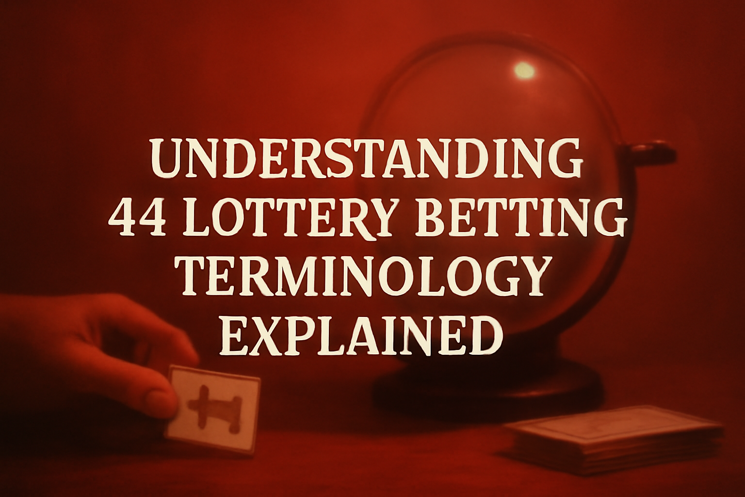 Informational scene depicting the 44 Lottery platform features.