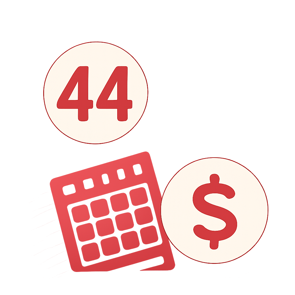 Icon representing the 44 Lottery app download guide.