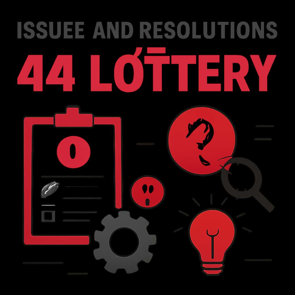 Illustration depicting the key issues and resolutions related to 44 Lottery.