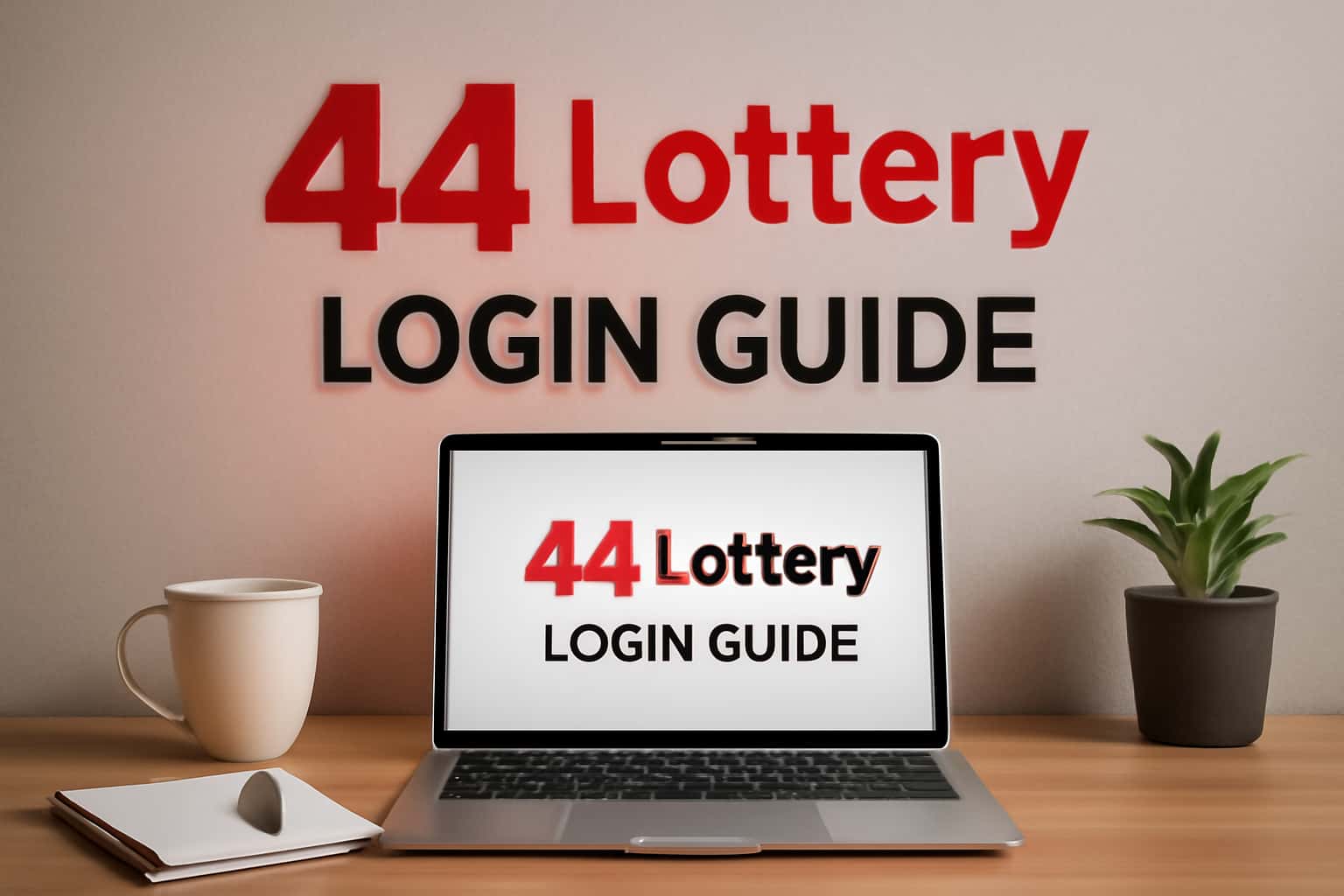 Visual representation of the 44 Lottery Login Guide with clear text.