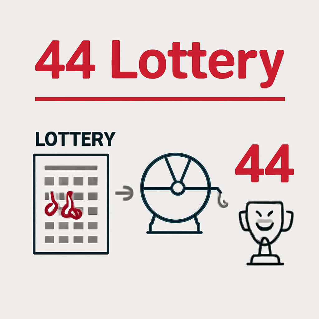 An educational illustration about the features and updates of 44 Lottery.