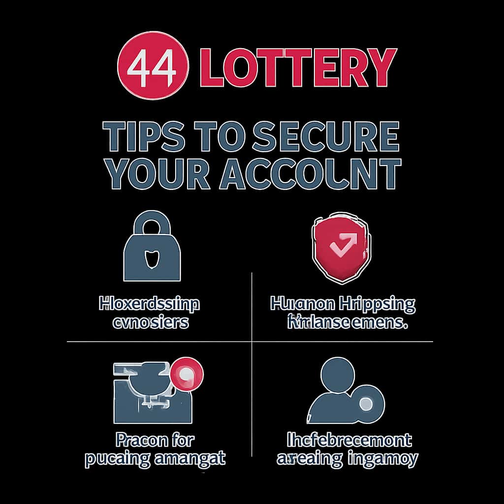 An illustration depicting effective security measures for the 44 Lottery account.