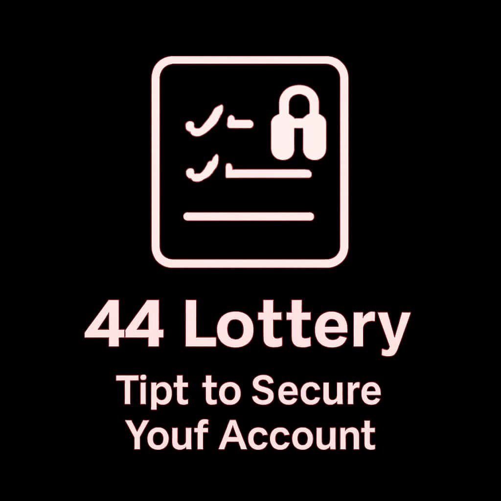 An icon representing security tips for the 44 Lottery account.