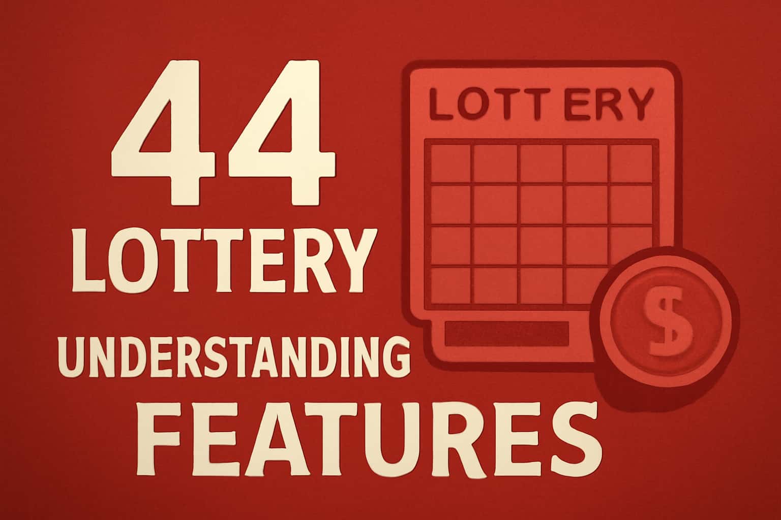 Informational scene depicting the 44 Lottery platform features.